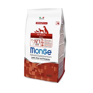 Monge All Breeds Adult Agnello e Riso Peso Confezione 2.5 Kg