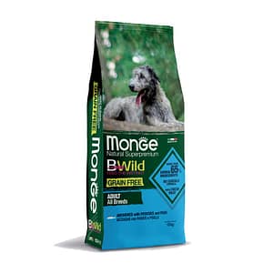 Monge BWild Grain Free Acciughe e Patate Adult per Cani Peso Confezione 12 Kg