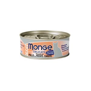 Monge Delicate Pollo Patate e Carote per Gatti 80gr Peso Confezione 80 g – KIT 6x