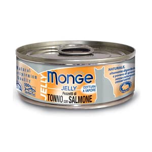 Monge Jelly Tonno Bonito e Salmone per Gatti 80gr Peso Confezione 80 g
