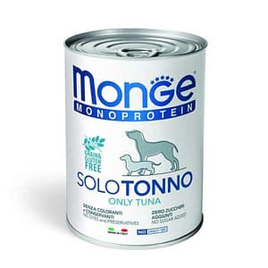 Monge Monoprotein Solo Tonno Umido per Cani 400gr Peso Confezione 400 g – KIT 6x