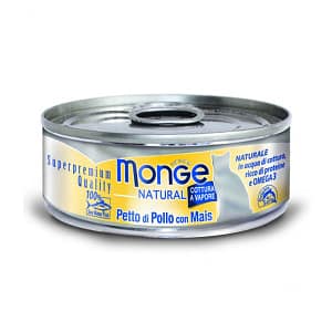 Monge Natural Petto di Pollo e Mais Umido per Gatti 80 g Peso Confezione 80 g – KIT 6x