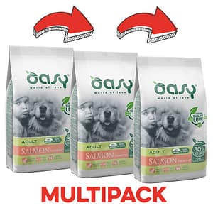Oasy One Protein al Salmone per Cani Peso Confezione 2.5 Kg – KIT 3x