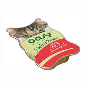 Oasy al Vitello in Vaschetta per Gatti 85gr Peso Confezione 85 g – KIT 9x