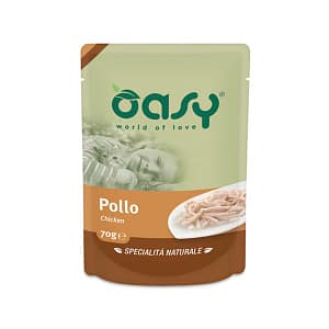 Oasy Umido Busta Pollo per Gatti 70gr Peso Confezione 70 g - KIT 12x