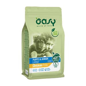 Oasy Puppy & Junior Large al Pollo Peso Confezione 12 Kg