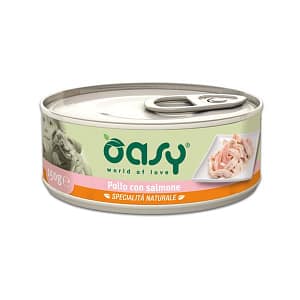 Oasy Umido Pollo e Salmone per Cani 150gr Peso Confezione 150 g – KIT 6x