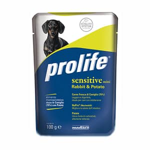 Prolife Adult Mini Sensitive al Coniglio Umido per Cani 100gr Peso Confezione 100 g – KIT 6x