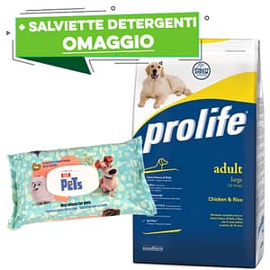 Prolife Cane Adult Large Peso Confezione 15 Kg + SALVIETTE DETERGENTI OMAGGIO!