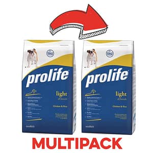 Prolife Cane Adult Light Peso Confezione 3 Kg – KIT 2x