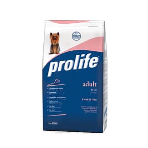 Prolife Cane Adult Mini Agnello e Riso Secco Peso Confezione 3 Kg