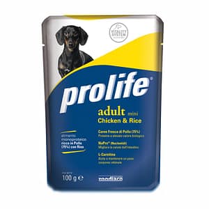 Prolife Adult Mini al Pollo Umido per Cani 100gr Peso Confezione 100 g – KIT 6x