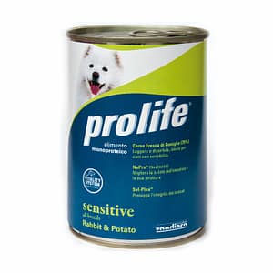 Prolife Adult Sensitive Coniglio Umido per Cani 400gr Peso Confezione 400 g – KIT 6x