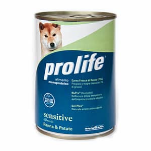 Prolife Adult Sensitive Renna Umido per Cani 400gr Peso Confezione 400 g – KIT 6x