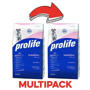 Prolife Cane Sensitive Maiale & Riso Peso Confezione 12 Kg – PROMO 2x (*)
