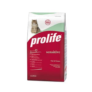 Prolife Gatto Sensitive Pesce e Patata Peso Confezione 1.5 Kg