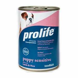 Prolife Puppy Sensitive Agnello Umido per Cuccioli 400gr Peso Confezione 400 g – KIT 6x