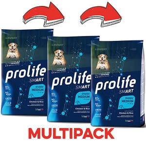 Prolife Smart Puppy Medium Pollo e Riso per Cuccioli Peso Confezione 10 Kg – PROMO 3x  (*)