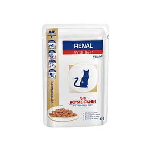 Royal Canin V-Diet Renal Gatto Busta al Manzo Peso Confezione 85 g – KIT 6x