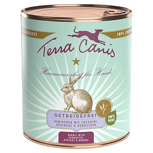Terra Canis Grain Free Coniglio con Zucchine, Albicocca e Borragine Peso Confezione 800 g