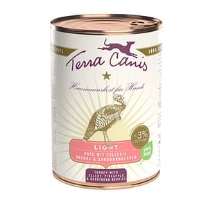 Terra Canis Tacchino Light con Sedano, Ananas e Bacche di Olivello 400gr Peso Confezione 400 g