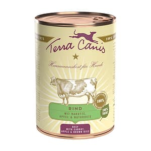 Terra Canis Manzo con Carote, Mela e Riso Integrale Peso Confezione 400 g - KIT 6x