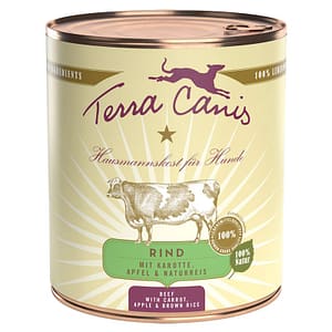 Terra Canis Manzo con Carote, Mela e Riso Integrale Peso Confezione 800 g
