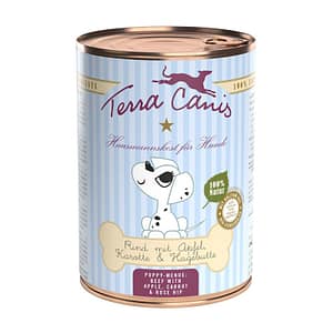 Terra Canis Puppy Manzo con Mela, Carote e Rosa Canina Peso Confezione 400 g