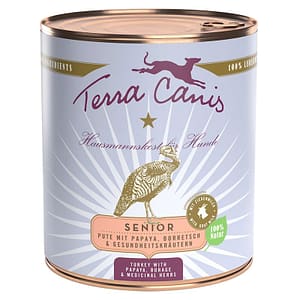 Terra Canis Senior Tacchino con Papaya, Borragine ed Erbe Officinali Peso Confezione 800 g