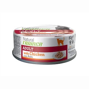 Trainer Natural Adult Umido al Pollo per Gatti 80gr Peso Confezione 80 g – KIT 6x