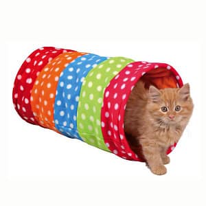 Trixie Tunnel Gioco Pois per Gatto Misura Diametro 25 X 50 cm