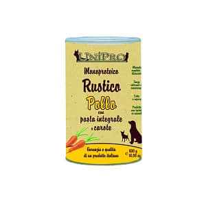 Unipro Patè Rustico Umido per Cani 400gr Gusto Pollo