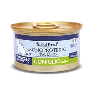 Unipro Monoproteico al Coniglio Umido per Gatti 85gr Peso Confezione 85 g – KIT 6x
