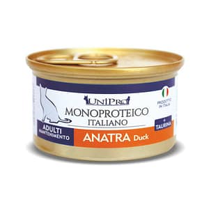 Unipro Monoproteico all’ Anatra Umido per Gatti 85gr Peso Confezione 85 g – KIT 6x