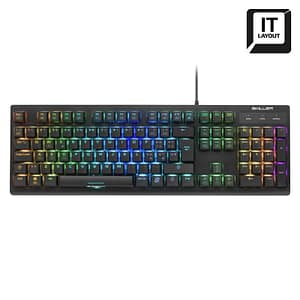 Sharkoon skiller sgk30 tastiera gaming meccanica switch blue layout ita rgb personalizzabile