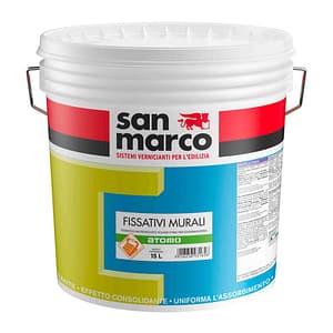 Fissativo murale inodore Atomo San Marco per interni ed esterni (Secchio 1, 5 o 15 Litri)