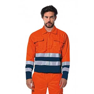 Giubbino da lavoro estivo Logica 847 HV con bande rifrangenti ad alta visibilità (tg. S-3XL)
