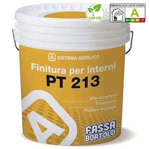 Idropittura per interni traspirante bianca Fassa Bortolo PT 213 ad alta copertura (Secchio 5-14 lt)