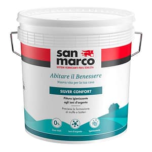 Idropittura igienizzante antimuffa Silver confort San Marco bianca per interni (Secchio da 4 o 10Lt)