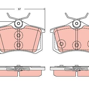 TRW GDB2357 Kit pastiglie freni