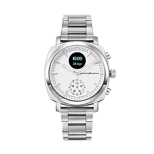 Pininfarina SENSO – Silver case, white dial and brown strap – Steel metal band