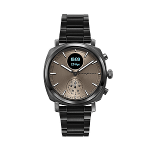 Pininfarina SENSO – Dark grey case, brown dial and brown strap – Dark grey metal band