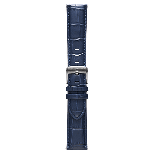 PININFARINA GENUINE ITALIAN LEATHER 22MM WATCH STRAP – Dressy Dark blue WITH STEEL BUCKLE Steel Buckle
