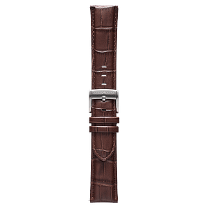 PININFARINA GENUINE ITALIAN LEATHER 22MM WATCH STRAP – Dressy Dark Brown WITH STEEL BUCKLE Steel Buckle