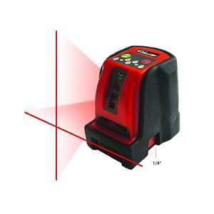 Livella laser Metrica Laserbox 2 Gommato con raggio rosso e supporto a muro magnetico, fino a 10/15 metri