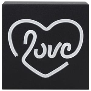 S Love Neon Light Altoparlante Bluetooth® Nero ColorLight – nuovo