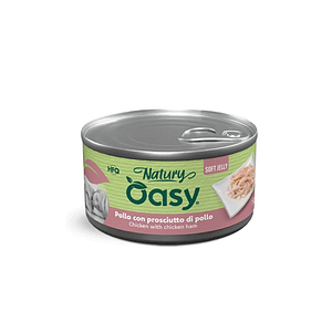 Oasy Natury Soft Jelly Pollo e Prosciutto per Cani 150g – 150 g, 12 pezzi