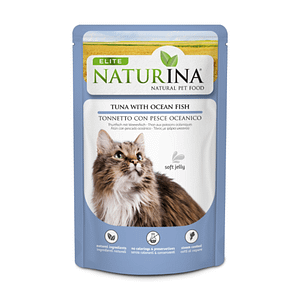 Naturina Elite Tonno con Pesce Oceanico per Gatti in Busta – 70 g, Singola
