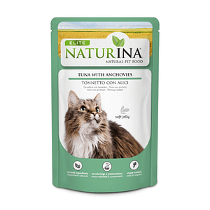 Naturina Elite Tonno con Alici per Gatti in Busta – 70 g, Singola