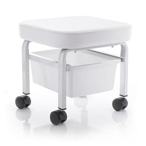 Activeshop Sgabello Per Pedicure Cosmetico Con Contenitore